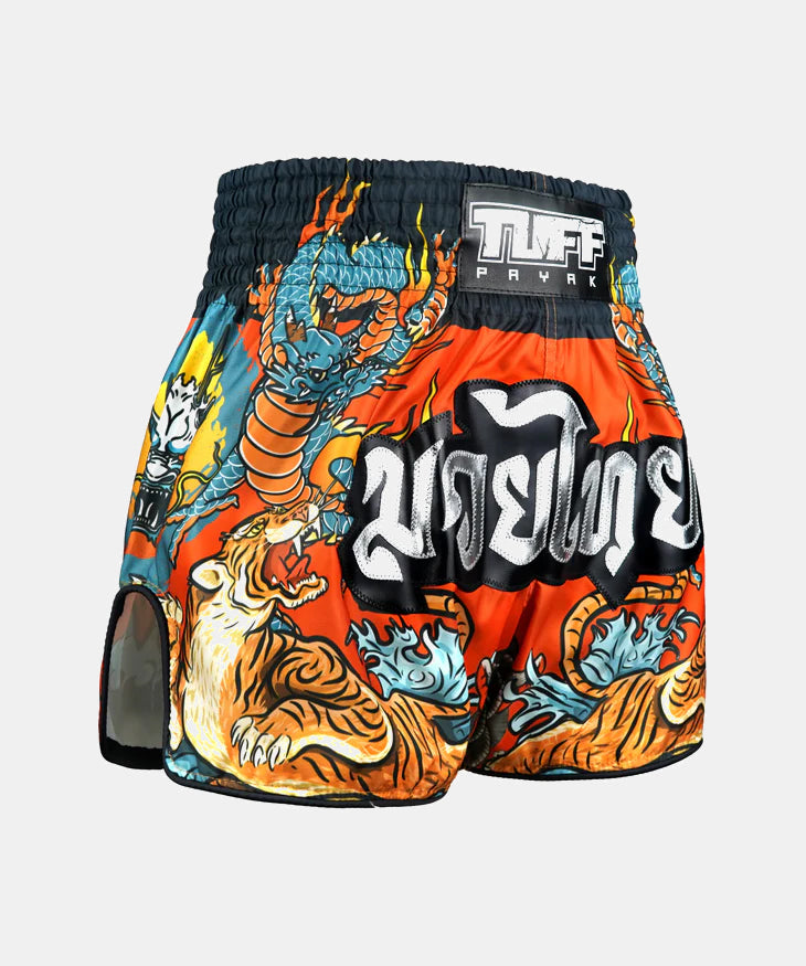 Tuff Payak The Masked Warrior Muay Thai Shorts - Orange