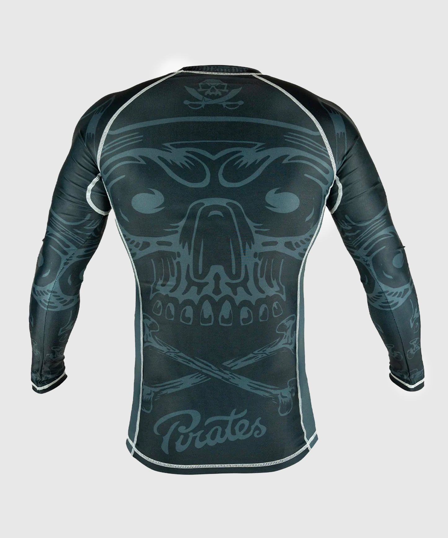 Pride Or Die Pirate V2 Long Sleeve Rashguard - Black/Grey