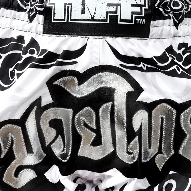 Tuff Retro Style The Great Hongsa Pantalones de Muay Thai - Blanco