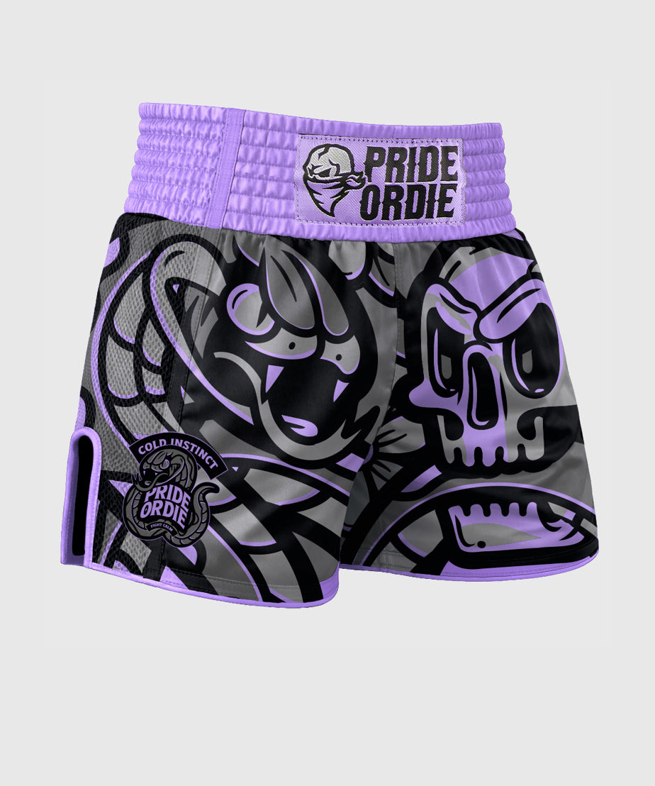 Pride Or Die Cold Instinct Muay Thai Shorts - Grey