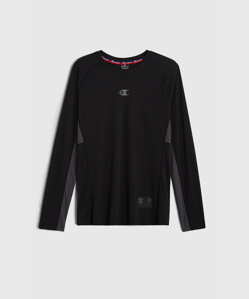 Champion Mesh Langarm Sportshirt – Schwarz