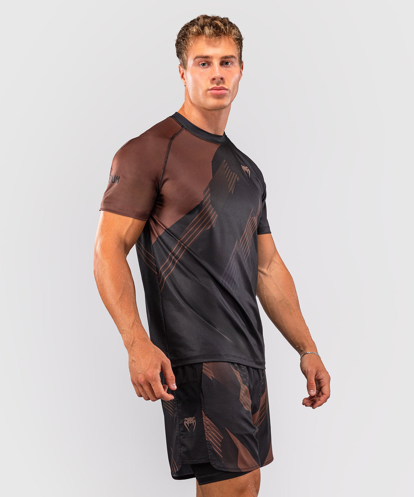 Venum No-Gi 6.0 Dry Tech T-Shirt - Black/Brown