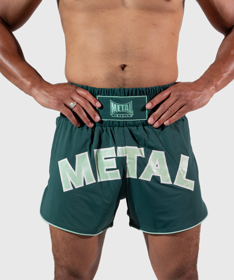 Metal Boxe One Deep Waters Pantalones de Muay Thai - Verde