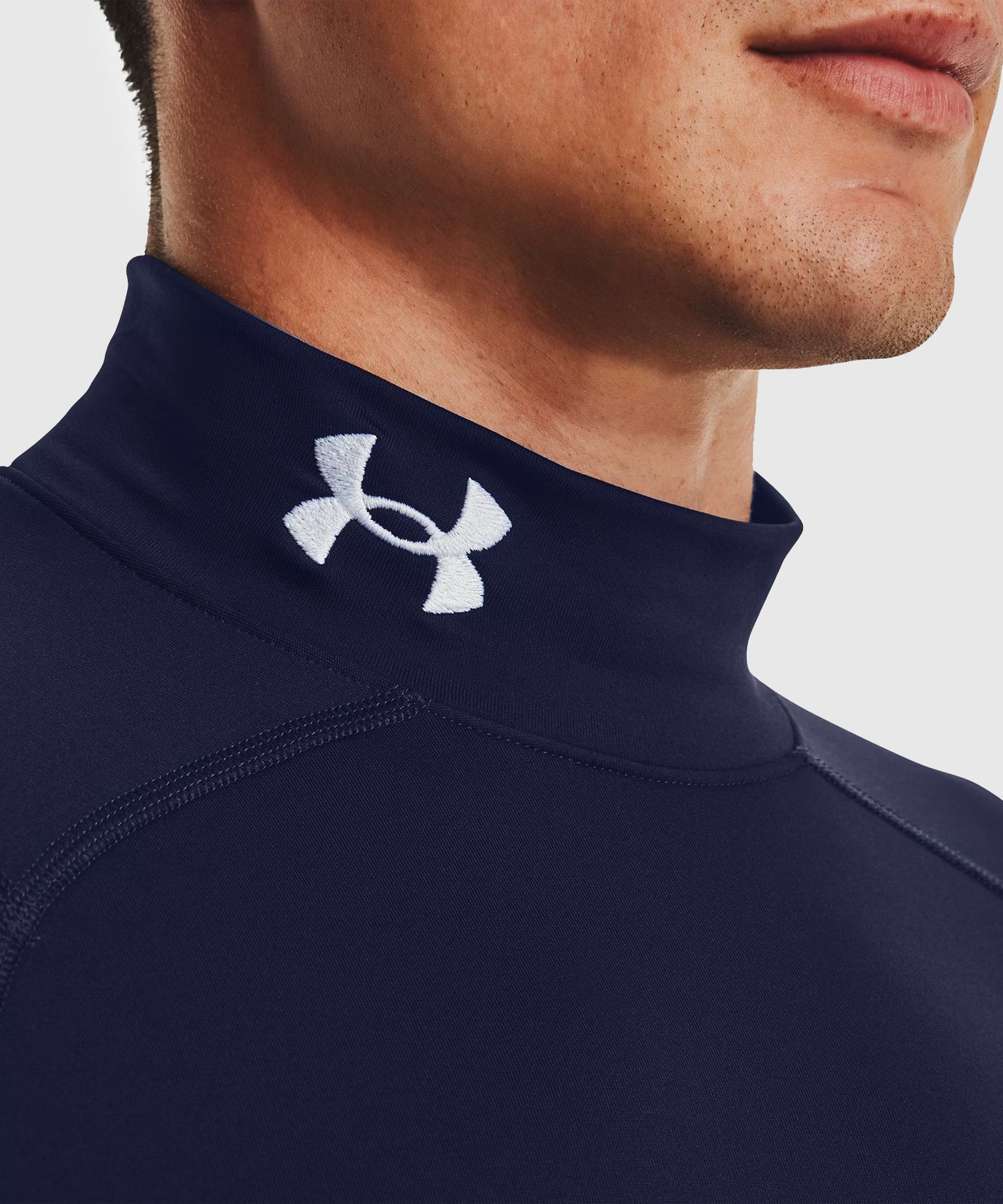 Haut De Compression À Col Montant Under Armour Coldgear - Bleu Marine