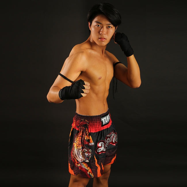 Short de Muay Thai Tuff Tiger - Noir