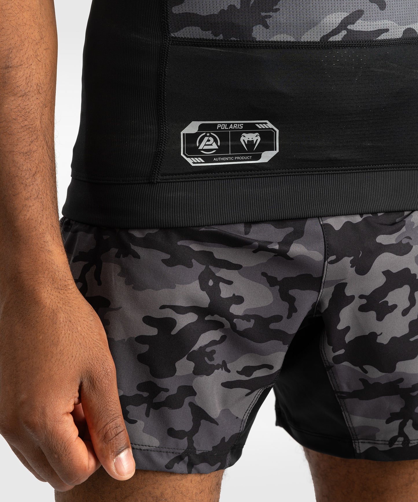Venum x Polaris Short Sleeve Rashguard - Black/Storm Grey