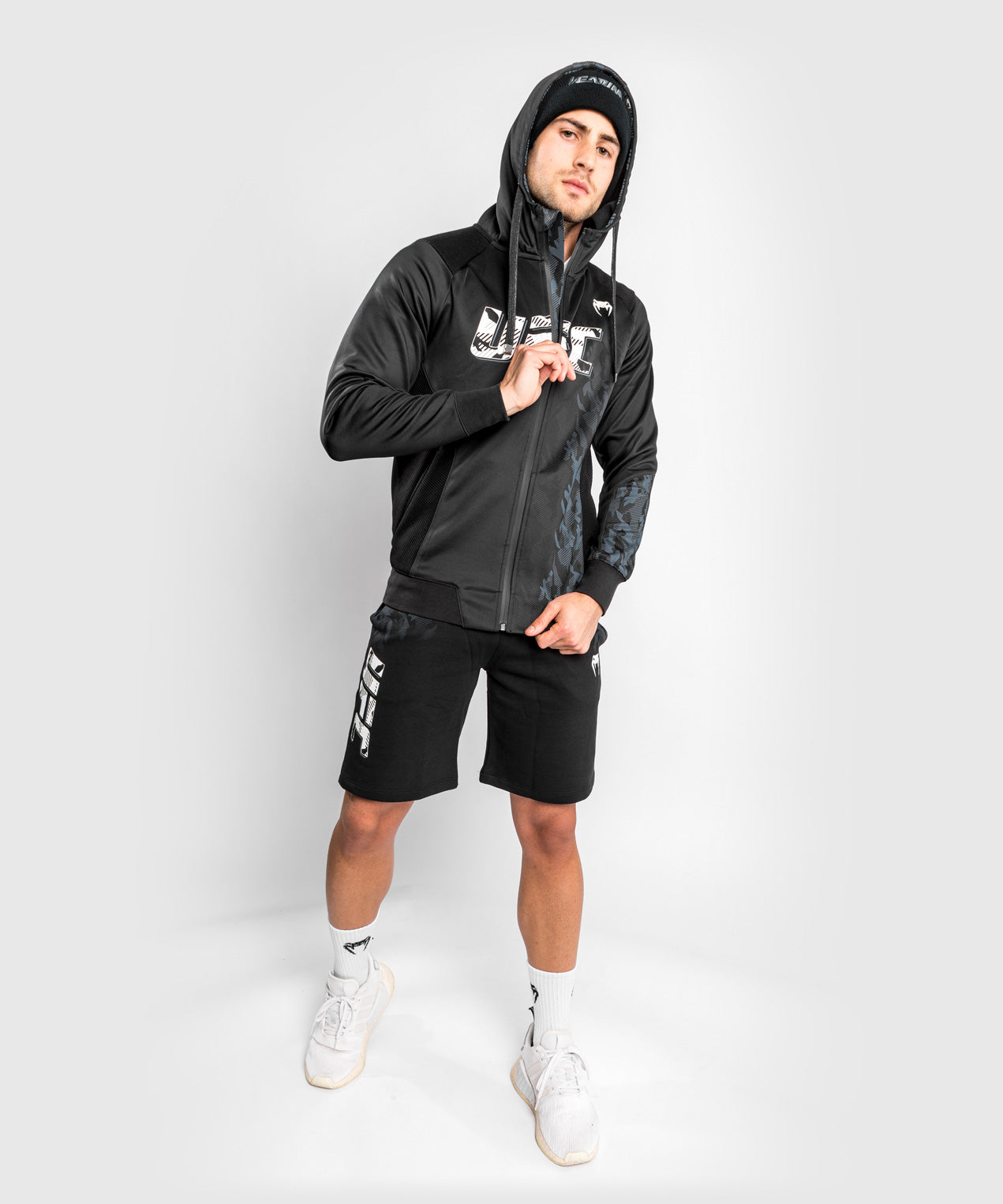 UFC Men's Zipped Sweatshirt Venum Authentic Fight Week - Black