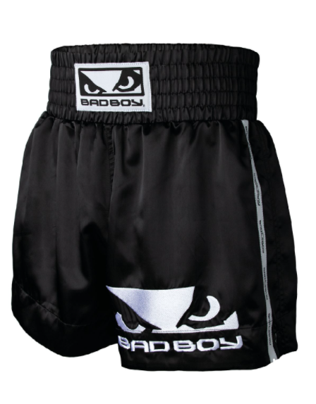 Short de Muay Thai Bad Boy - Noir/Blanc