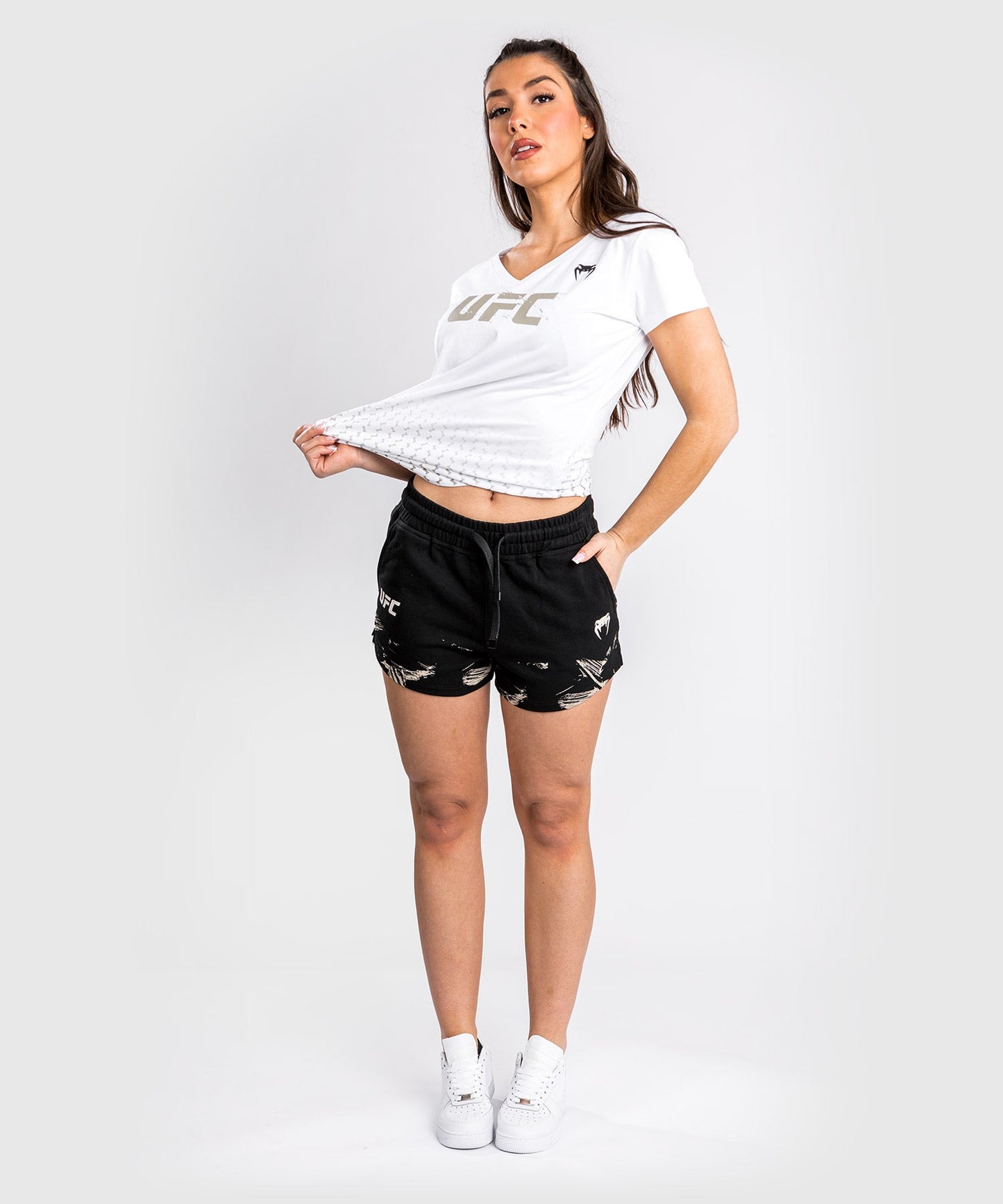UFC Venum Authentic Fight Week 2.0 Shorts - For Women - Black/Sand