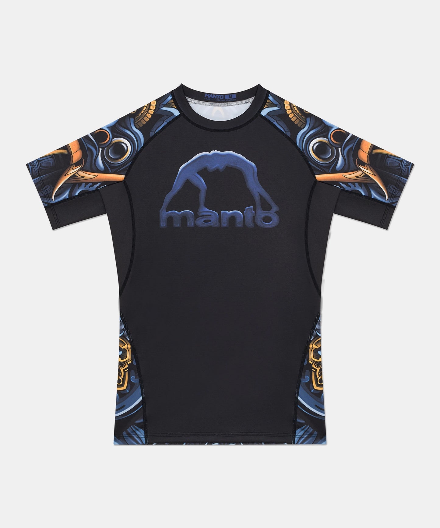 Manto Barong Kurzarm-Rashguard - Schwarz