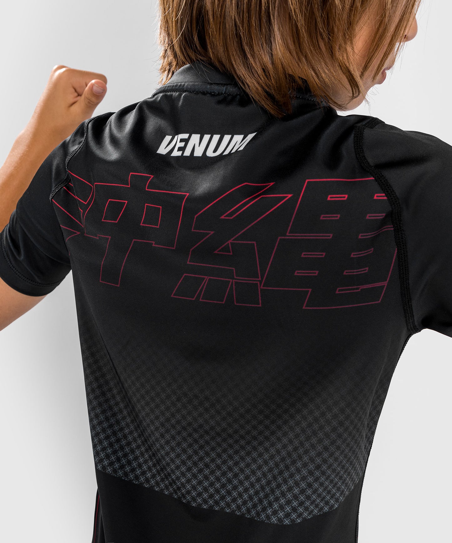 Rashguard Venum Okinawa 3.0 - Short Sleeve - For Kids - Black/Red