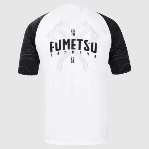 Fumetsu Berserker Rashguard a Maniche Corte - Bianco/Nero