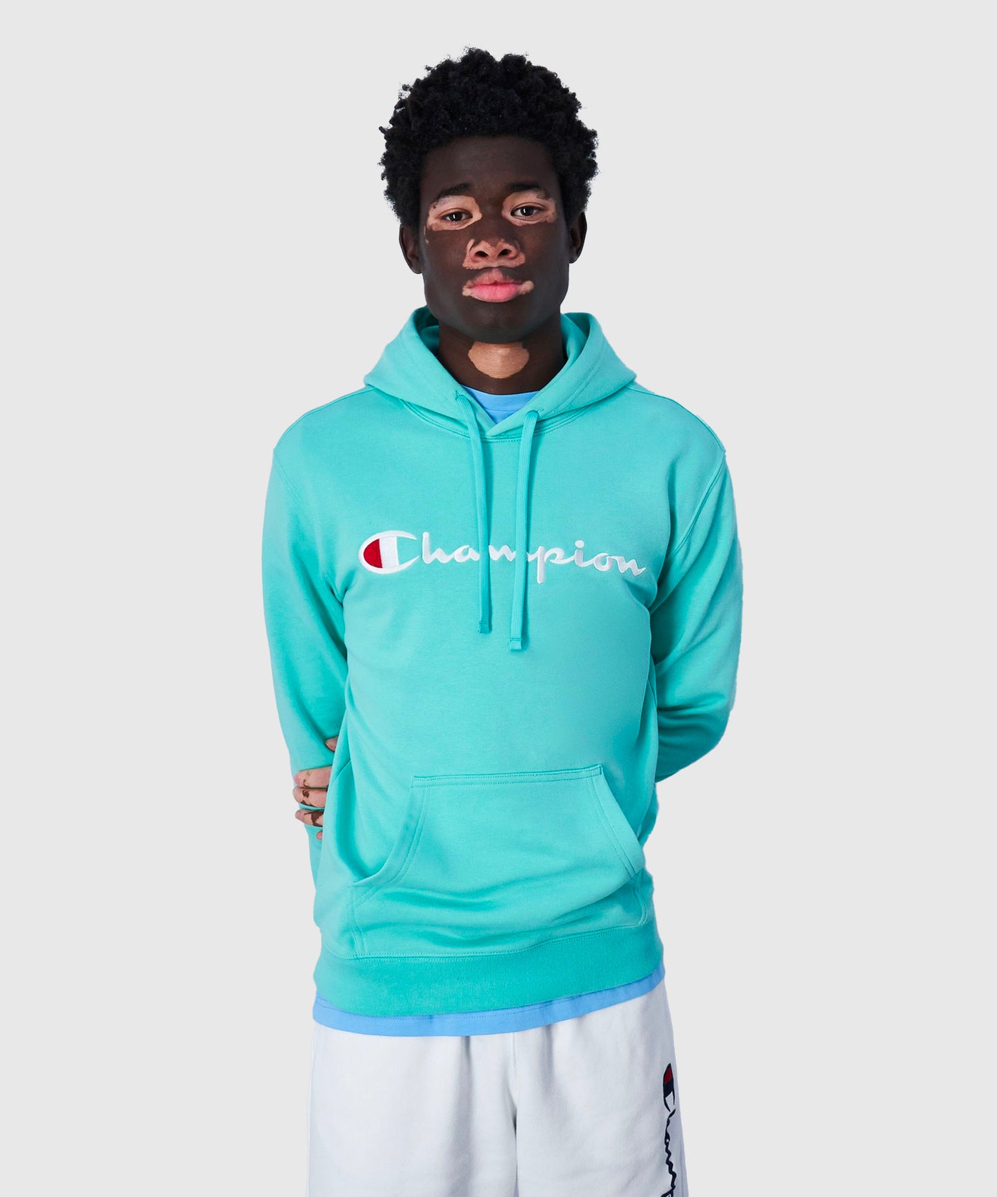 Sweat À Capuche Champion - Turquoise