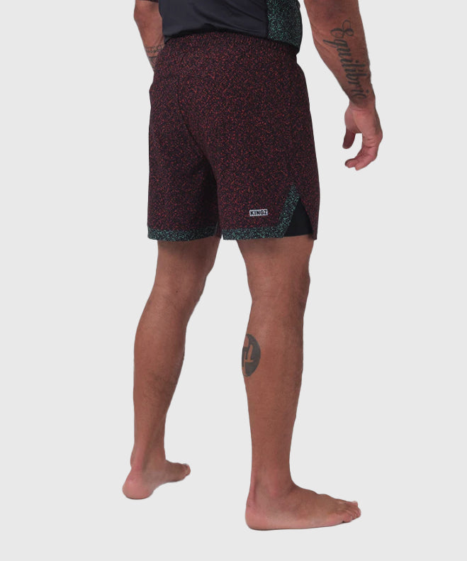 Kingz Hybrid Fightshorts - Schwarz/Rot