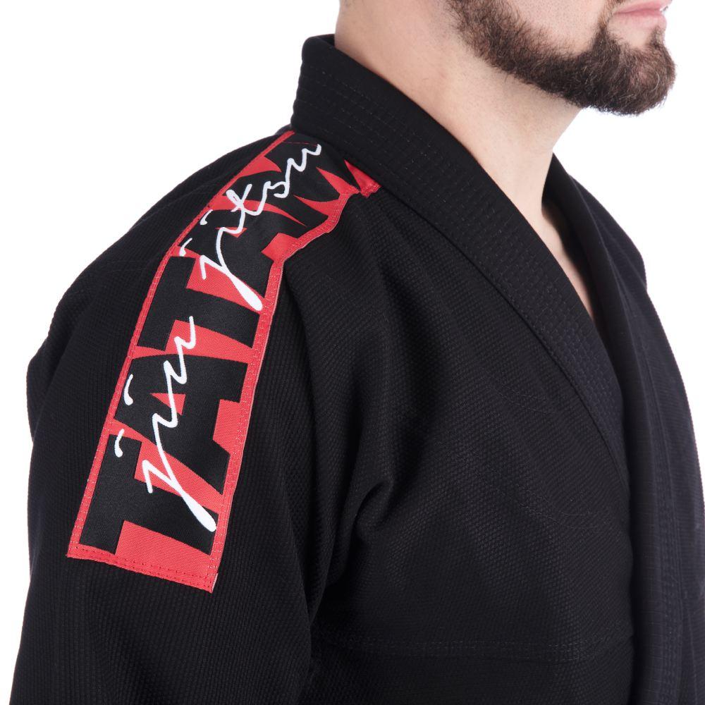 Tatami Fightwear Kimono JJB Red Bar - Nero