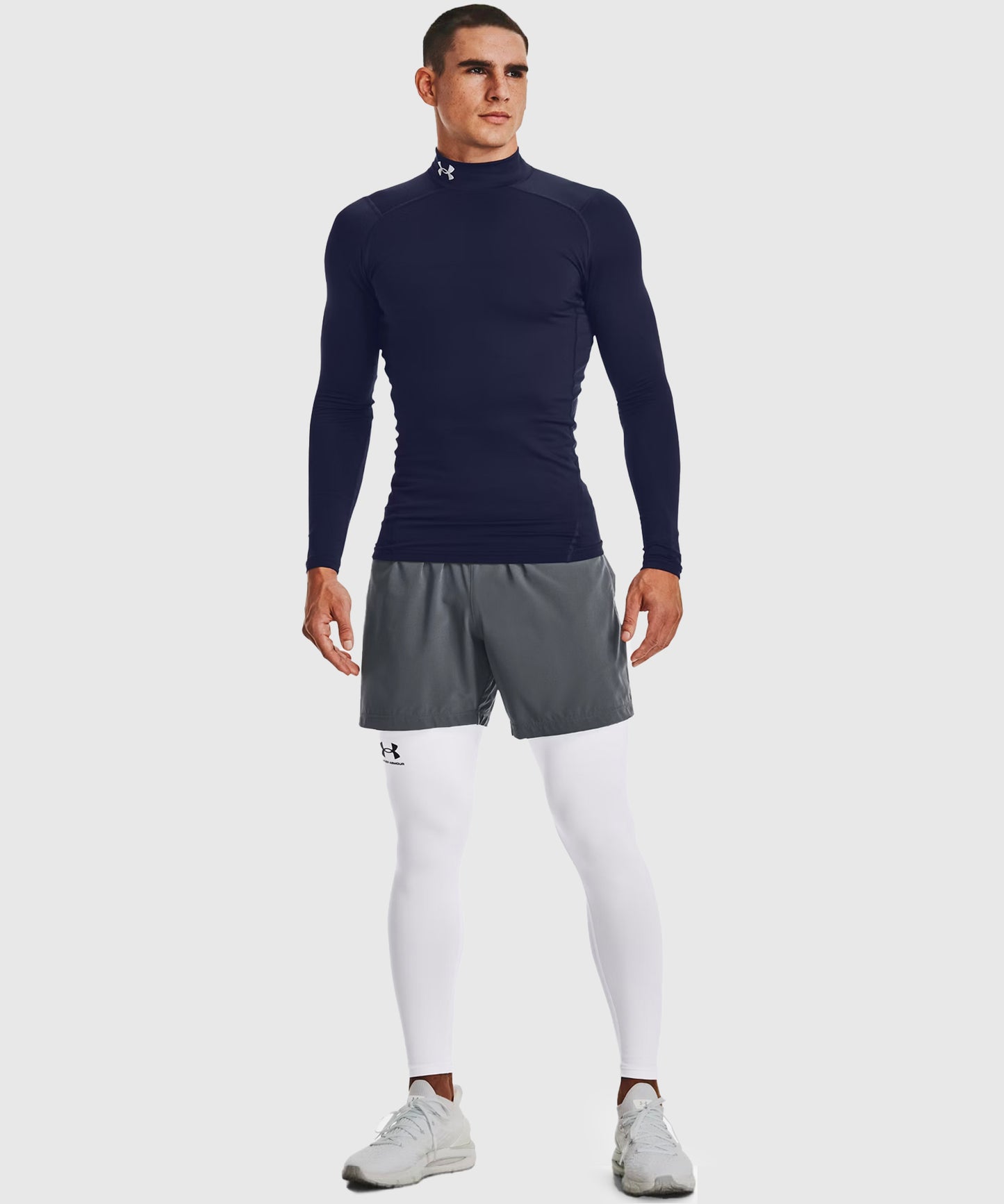 Haut De Compression À Col Montant Under Armour Coldgear - Bleu Marine
