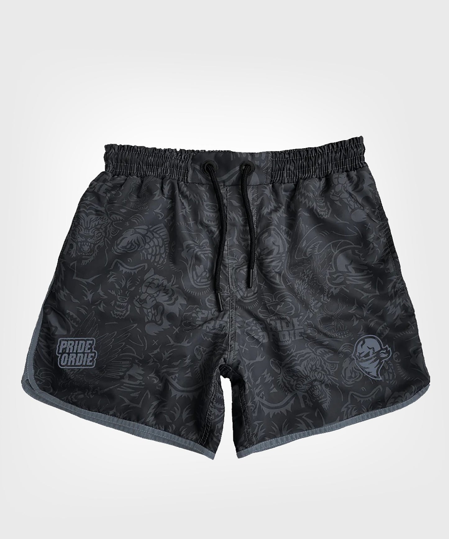 Pride Or Die Bain Ferocity Fight Shorts - Black