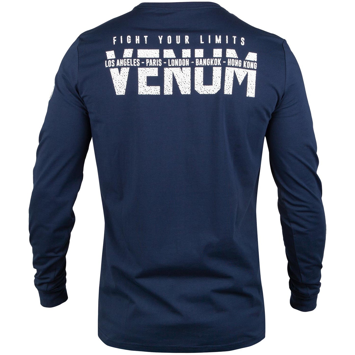 Venum Signature T-Shirt - Long Sleeve - Navy/White