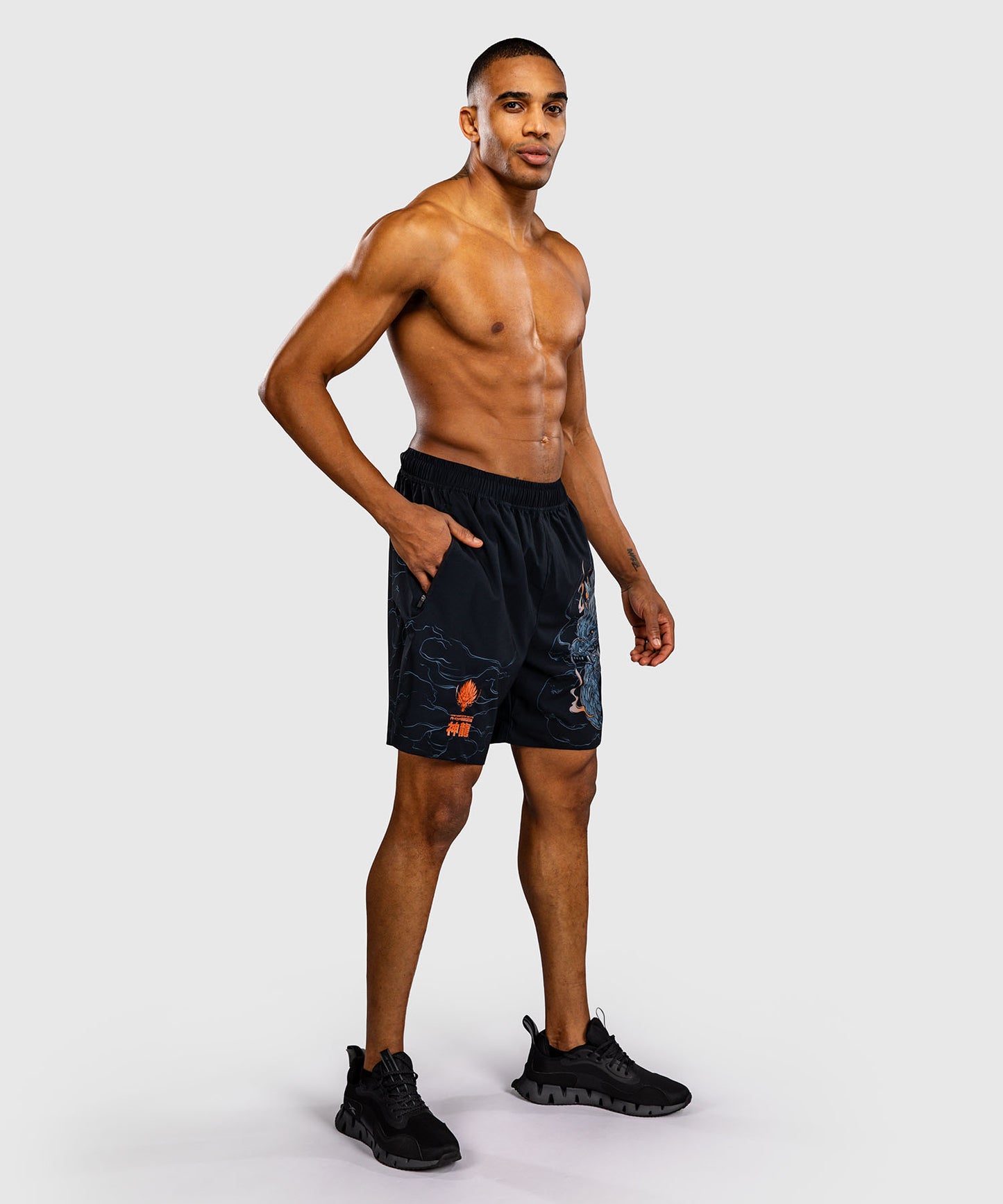 Venum Thunder Dragon Trainingsshorts – Schwarz/Grau/Kupfer
