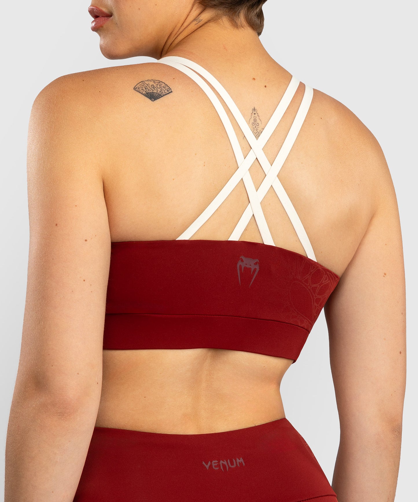 Venum Serpenti Damen Sport-BH – Burgunder/Elfenbein