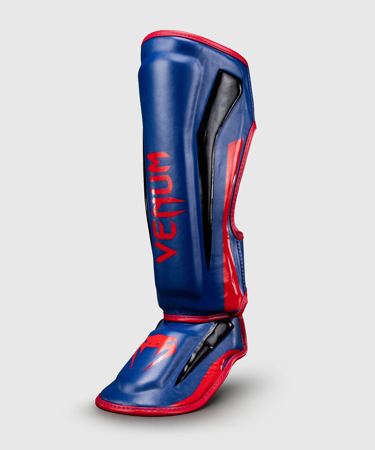 Venum Elite Shin Guards - Dark Blue/Red