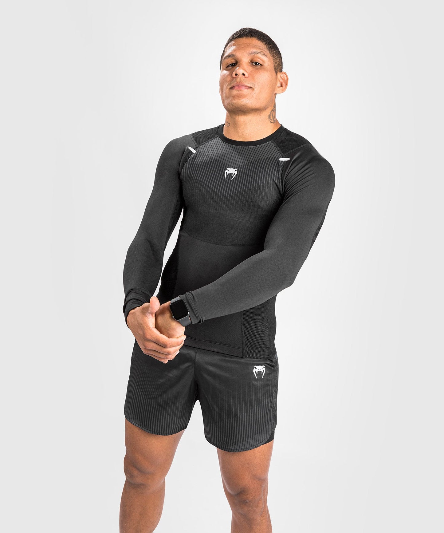 Venum Biomecha Langarm Rashguard - Schwarz/Grau