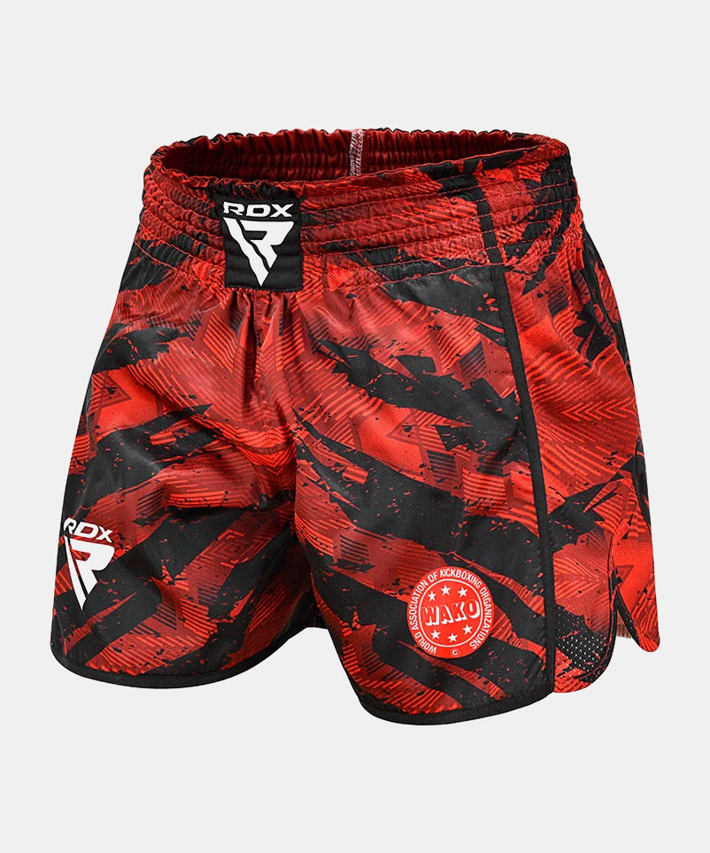 RDX K1 Pantaloncini da Kickboxing WAKO Approved - Rosso