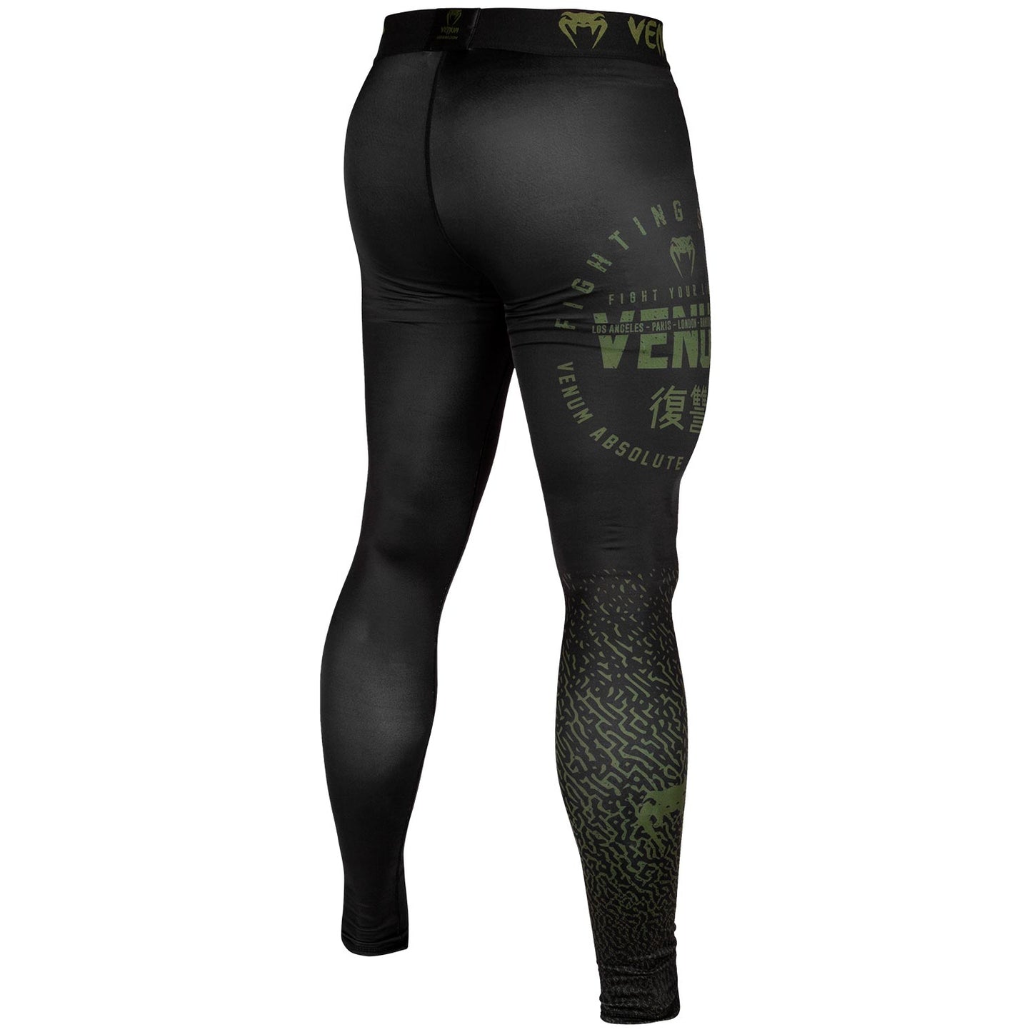 Venum Signature Compression Tights - Black/Khaki - Exclusive