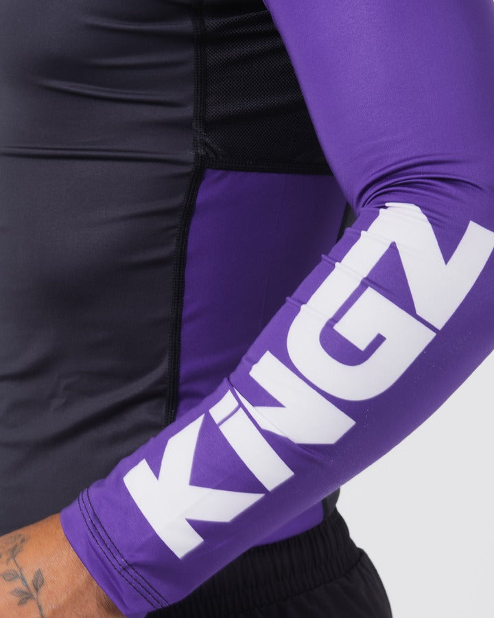 Kingz Ranked Performance V2 Langarm-Rashguard - Violett
