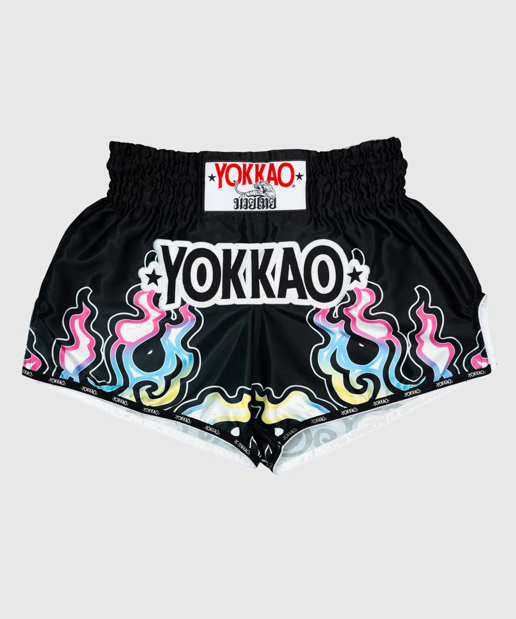 Yokkao Flames Muay Thai Shorts – Black – Dragon Bleu
