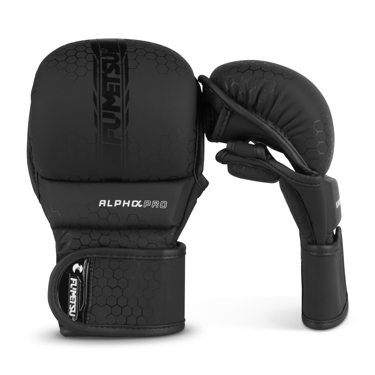 Fumetsu Alpha Pro Guantes de Sparring MMA - Negro/Negro