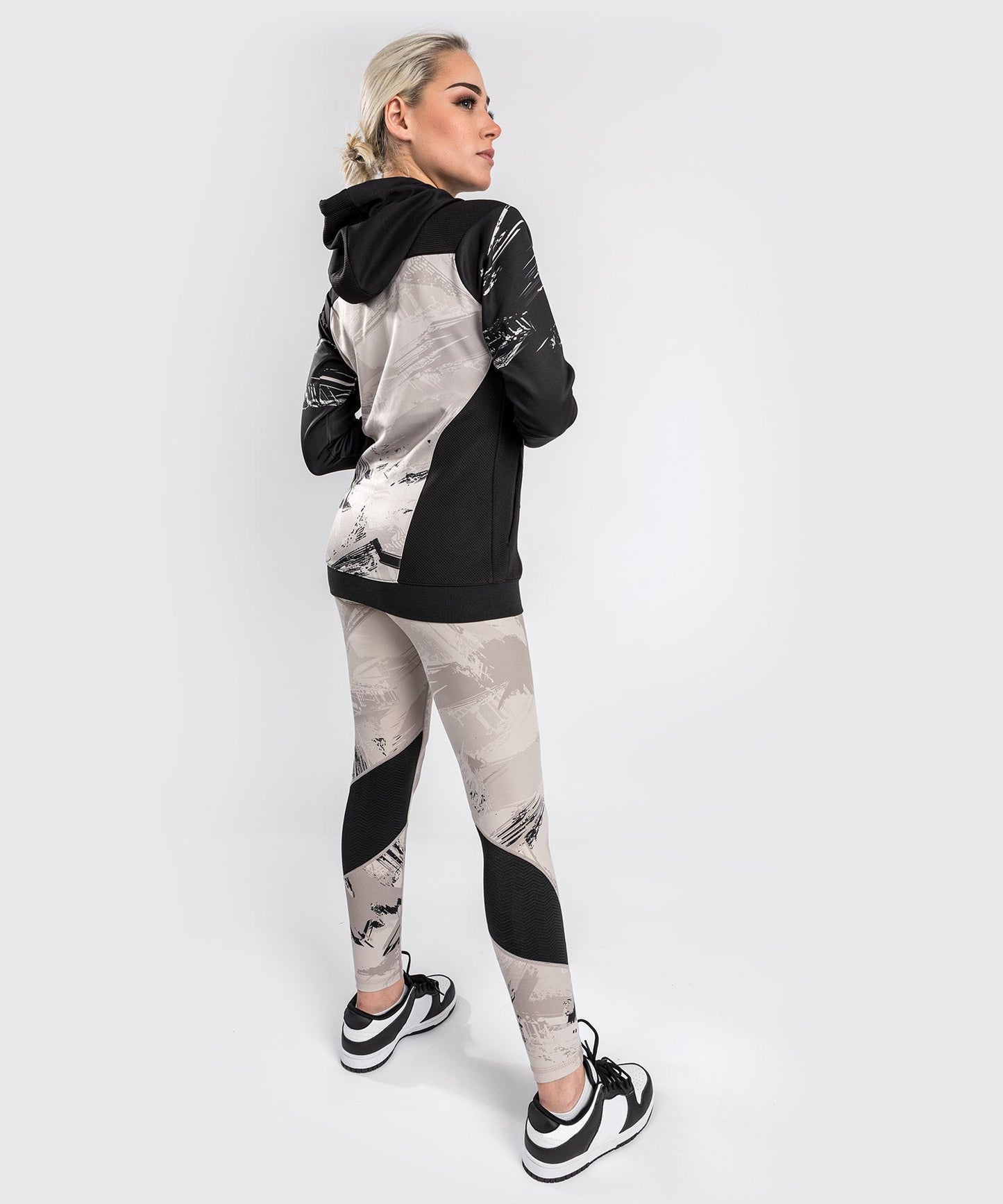Women's UFC Zip Sweatshirt Venum Authentic Fight Week 2.0 - Black/Sand