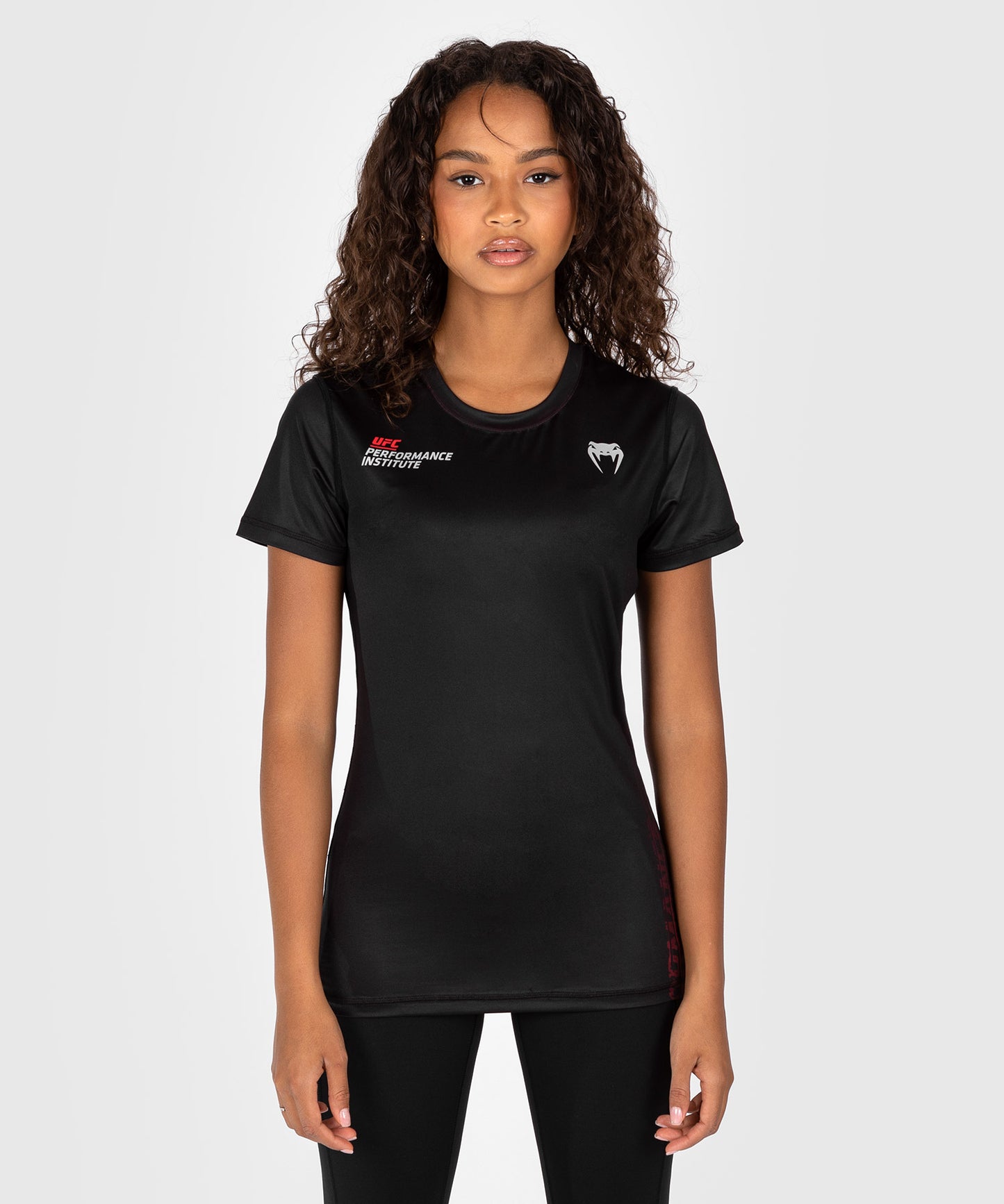 T-shirt Dry-Tech pour Femmes UFC Venum Performance Institute 2.0 - Noir/Rouge