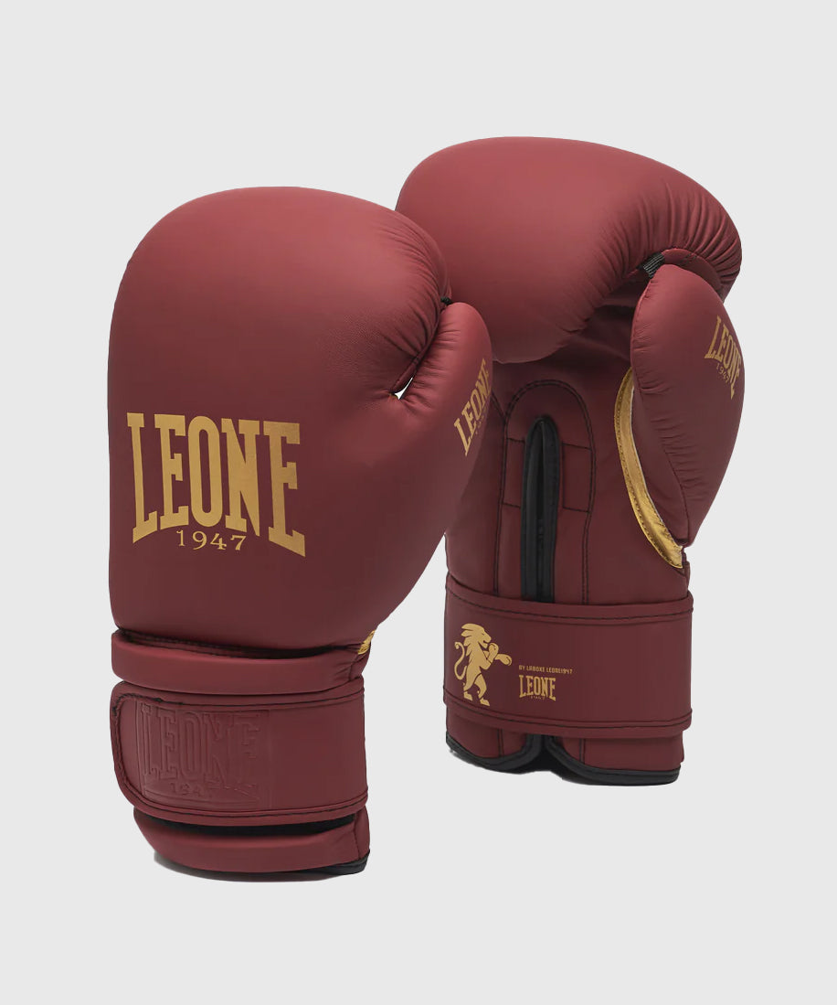 Leone Idol Guantes de Boxeo - Burdeos/Oro
