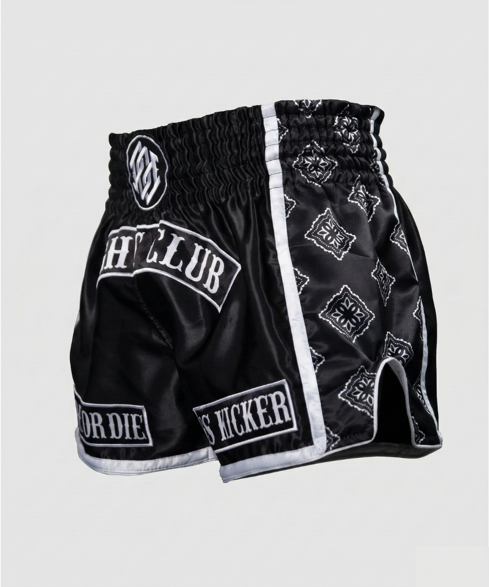 Pride Or Die Fight Club Pantaloncini da Muay Thai - Nero
