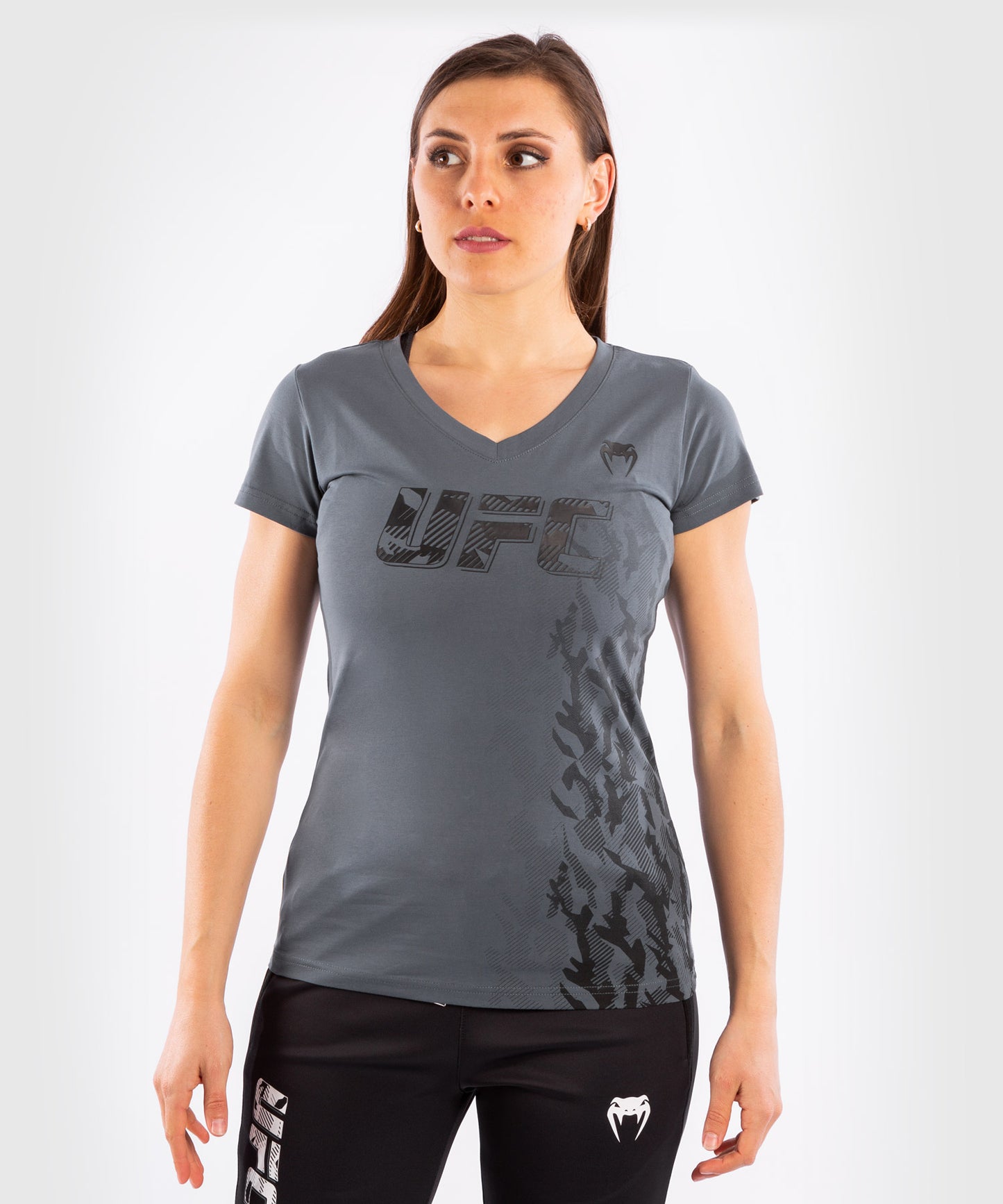 Maglia in Cotone a Maniche Corte Donna UFC Authentic Fight Week - Grigio