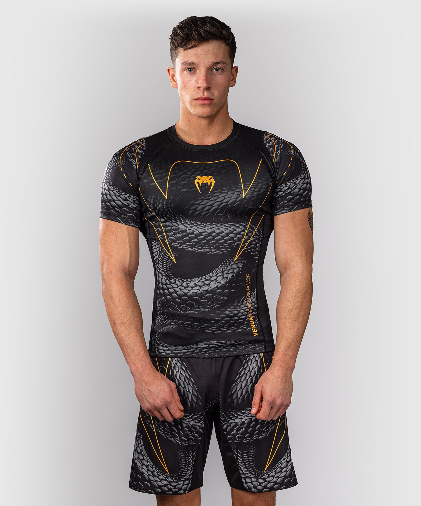 Venum Matupa Short Sleeve Rashguard - Black/Grey/Gold