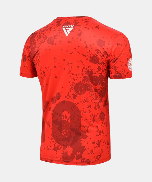 RDX Allenamento Light Contact Approvato WAKO Maglietta da Allenamento - Rosso