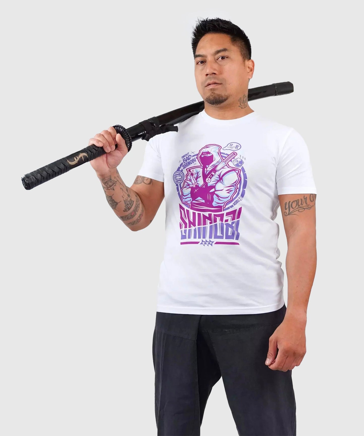 Oneout Bad Shinobi Camiseta de Entrenamiento - Blanco