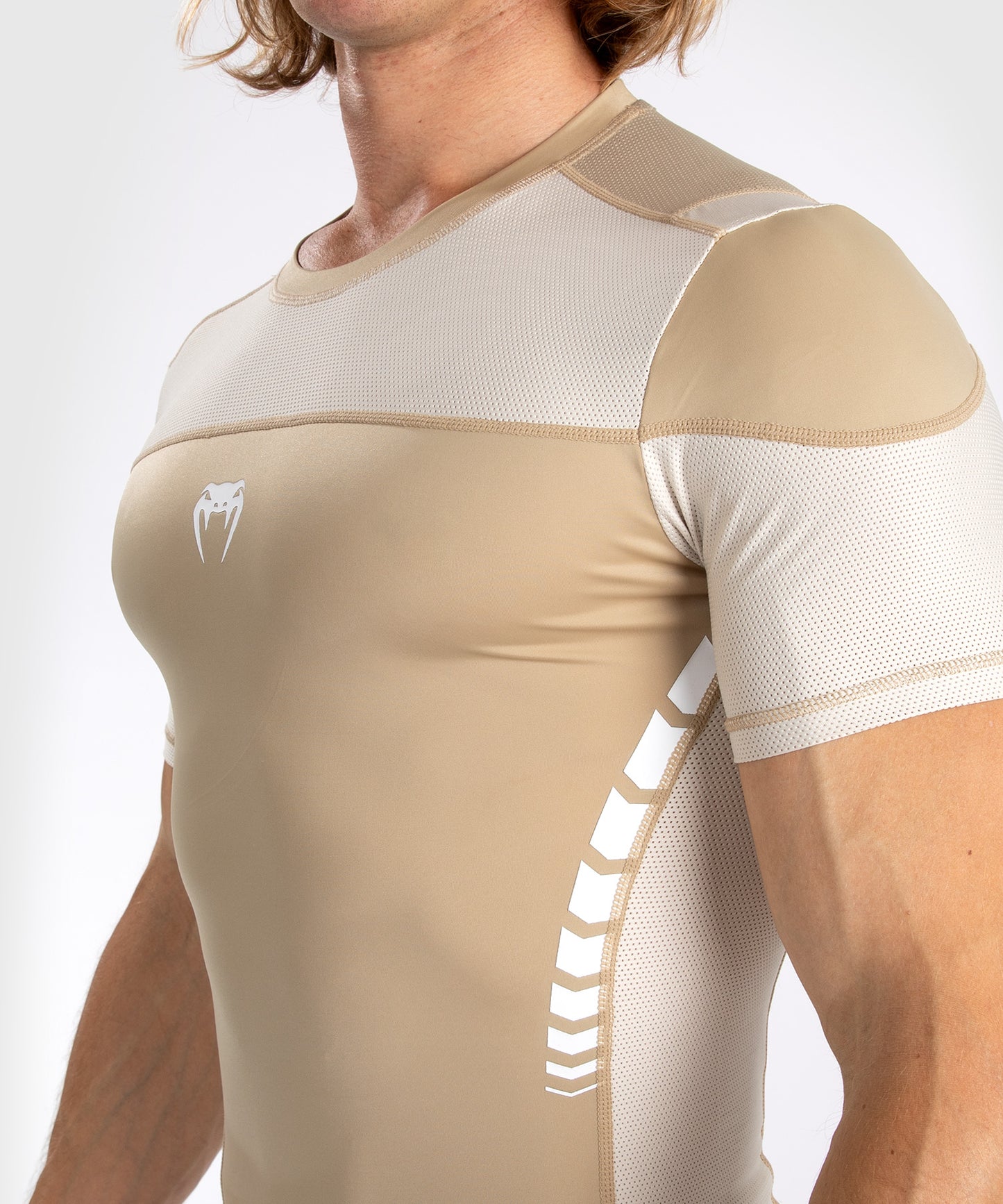 Venum Tempest Rashguard De Manga Corta para Hombre - Beige/Arena