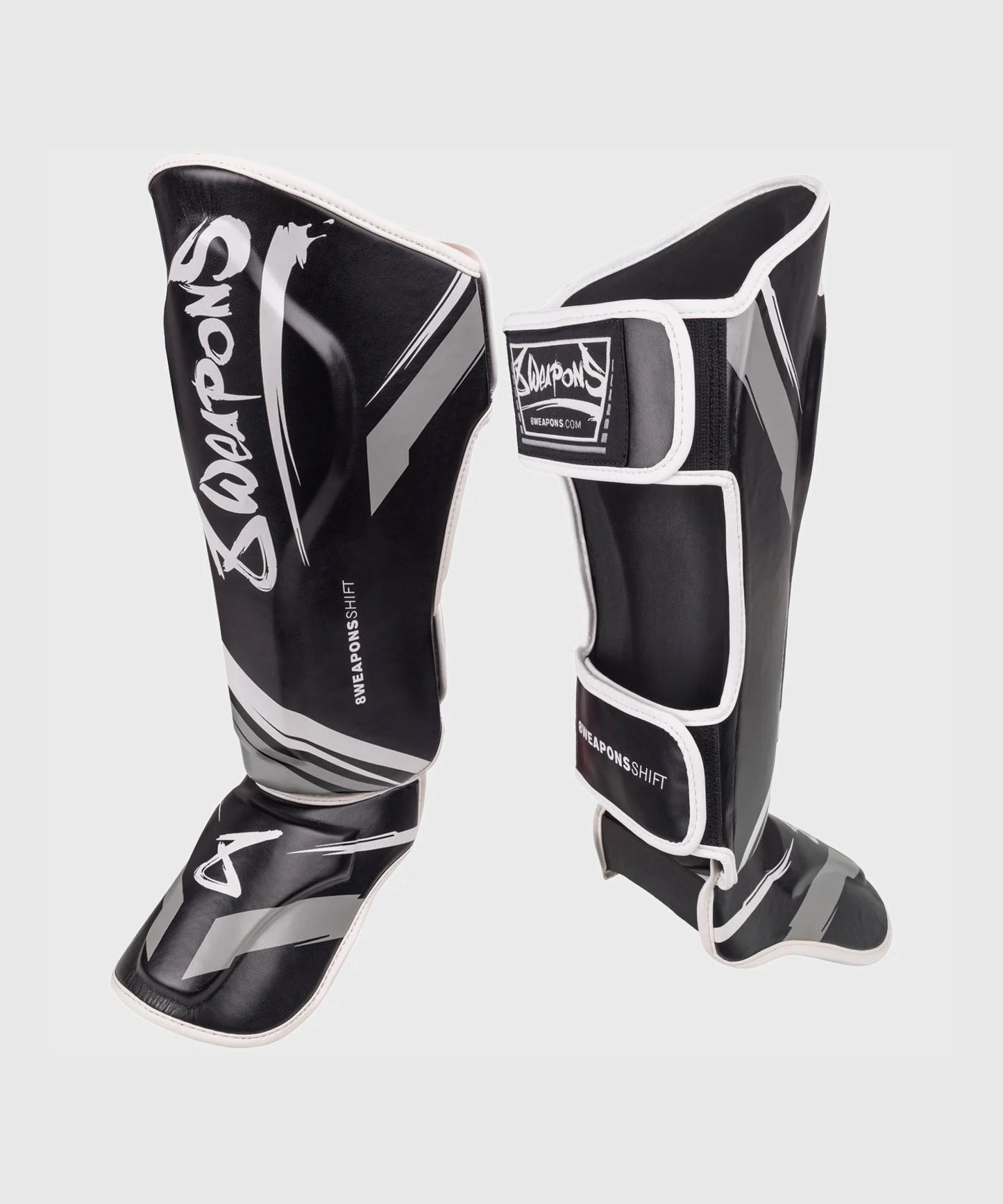 8 Weapons Shift Shin Guards - Black/White