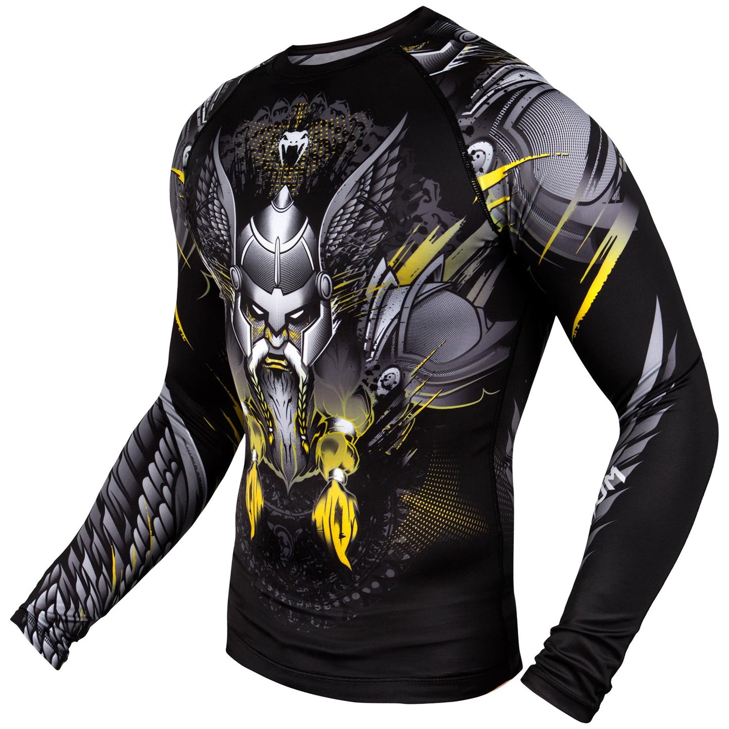 Venum Viking 2.0 Rashguard - Long Sleeves - Black/Yellow