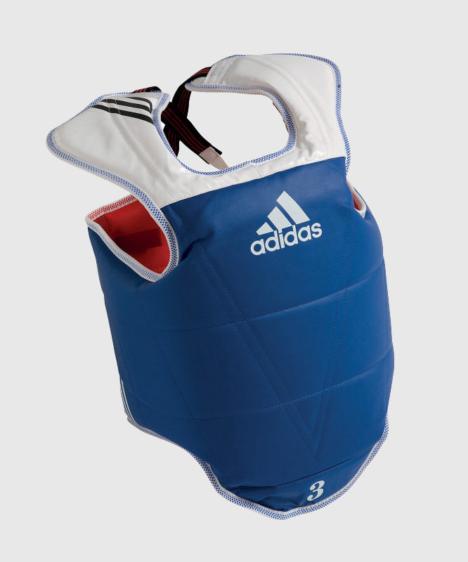 Plastron D'Entraînement & Compétition Adidas - Réversible - Approuvé WT - Rouge/Bleu