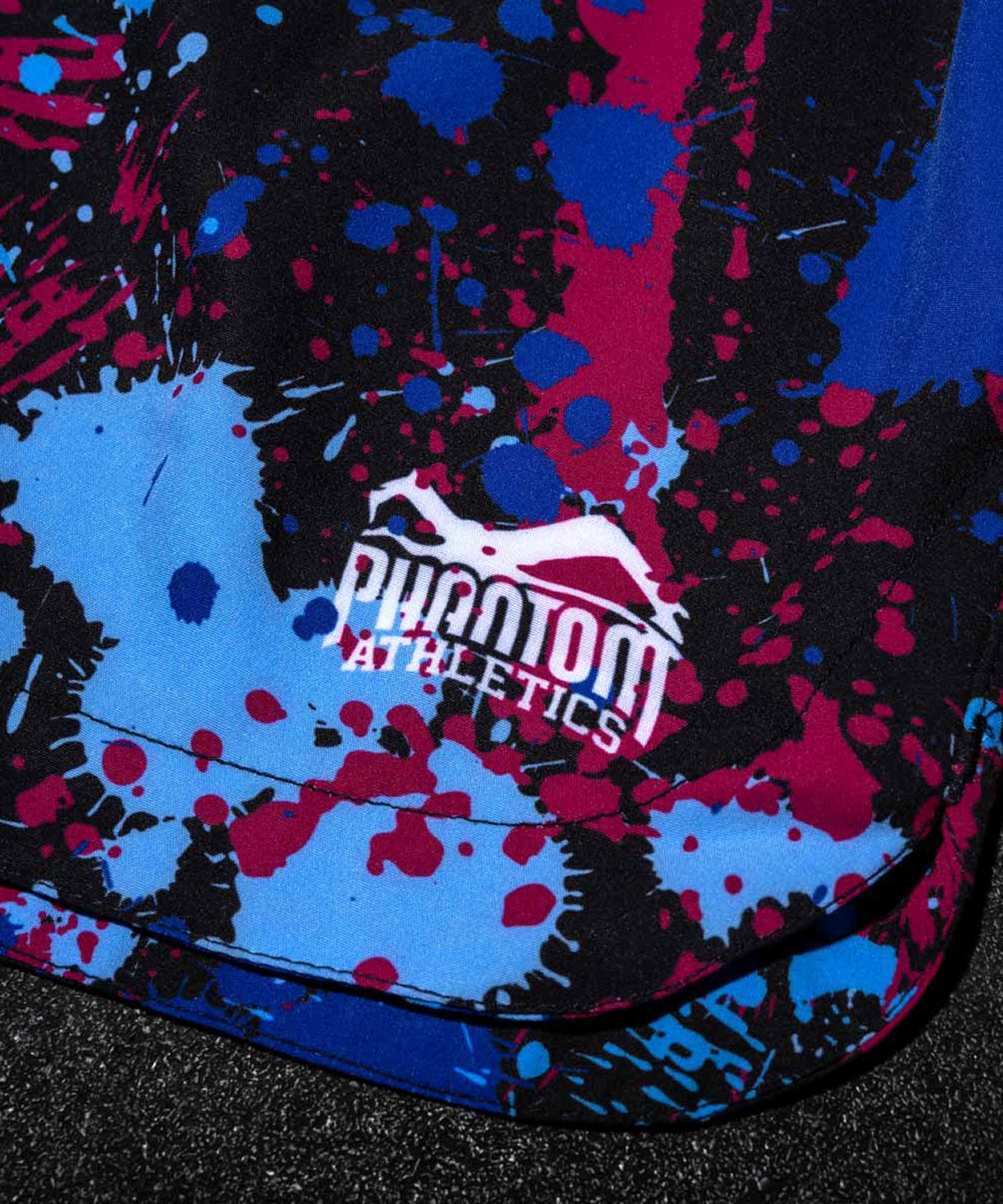 Phantom Athletics Fusion Splatter Fight Shorts - Black/Blue/Red