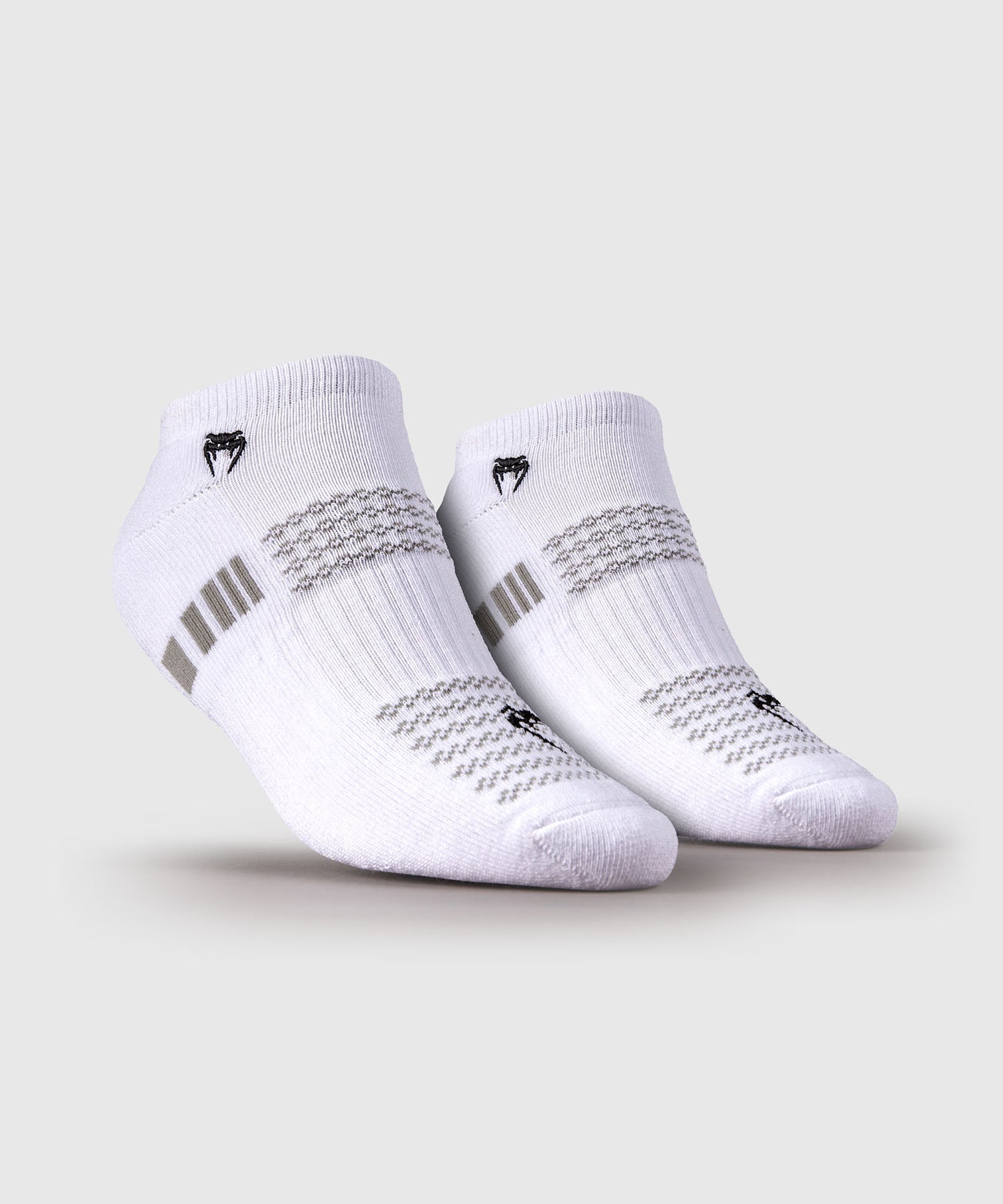 Venum Vector No-Show Socks 3 Pack - White/Grey