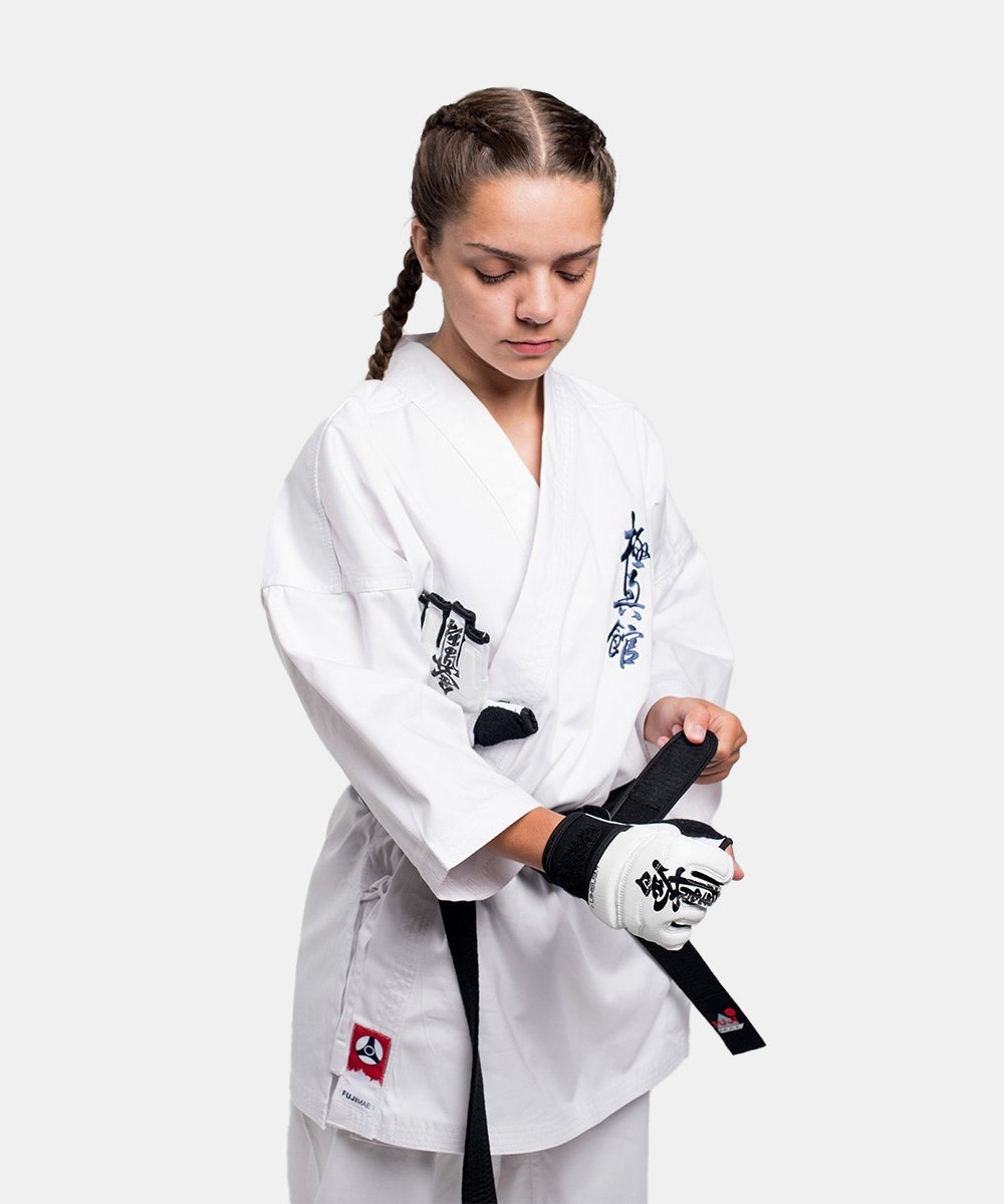 Fujimae Kyokushin Kenshin Guanti - Bianco