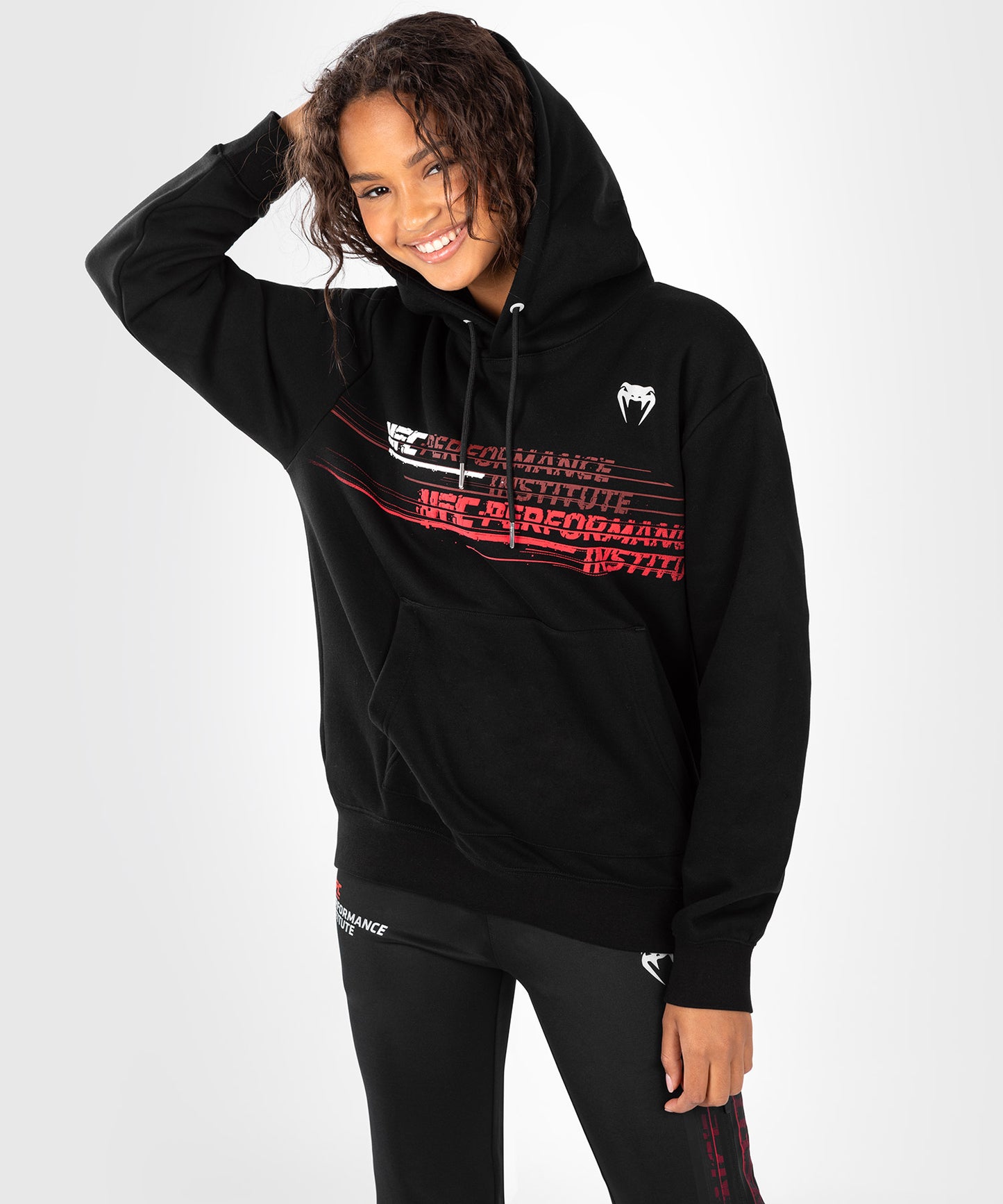 Sweat à capuche pour femmes UFC Venum Performance Institute 2.0 - Noir/Rouge