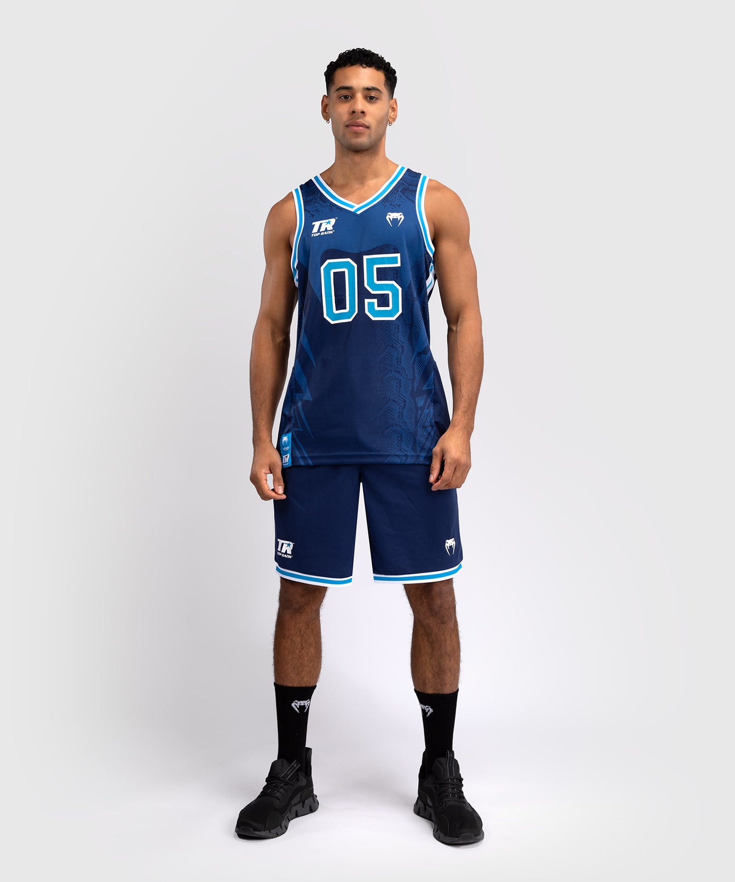 Venum x Top Rank Original Pantalones Cortos de Baloncesto para Hombre - Azul Marino