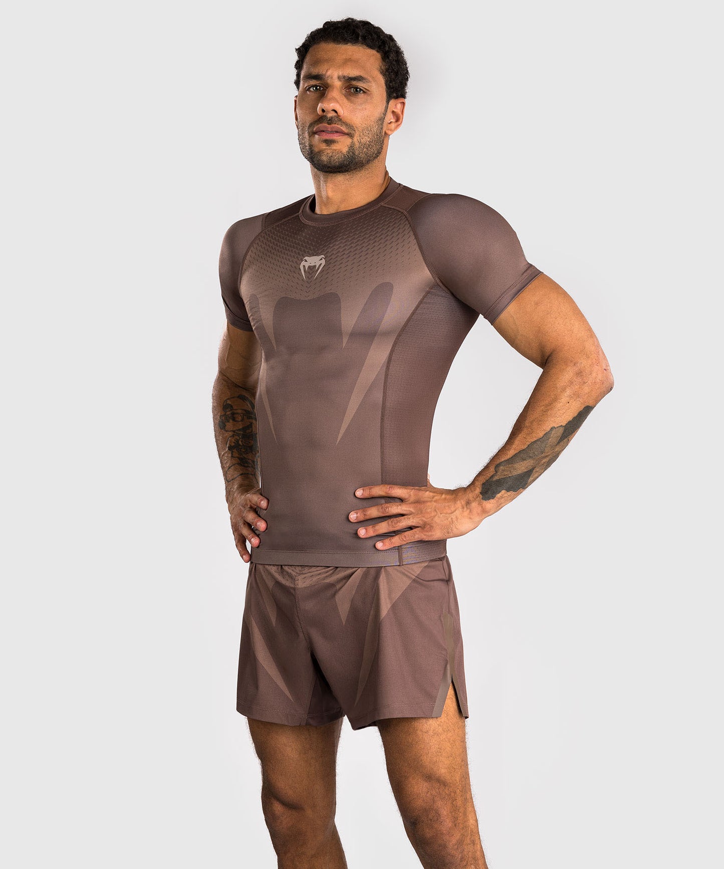Venum No Gi Rashguards - Chocolate Brown