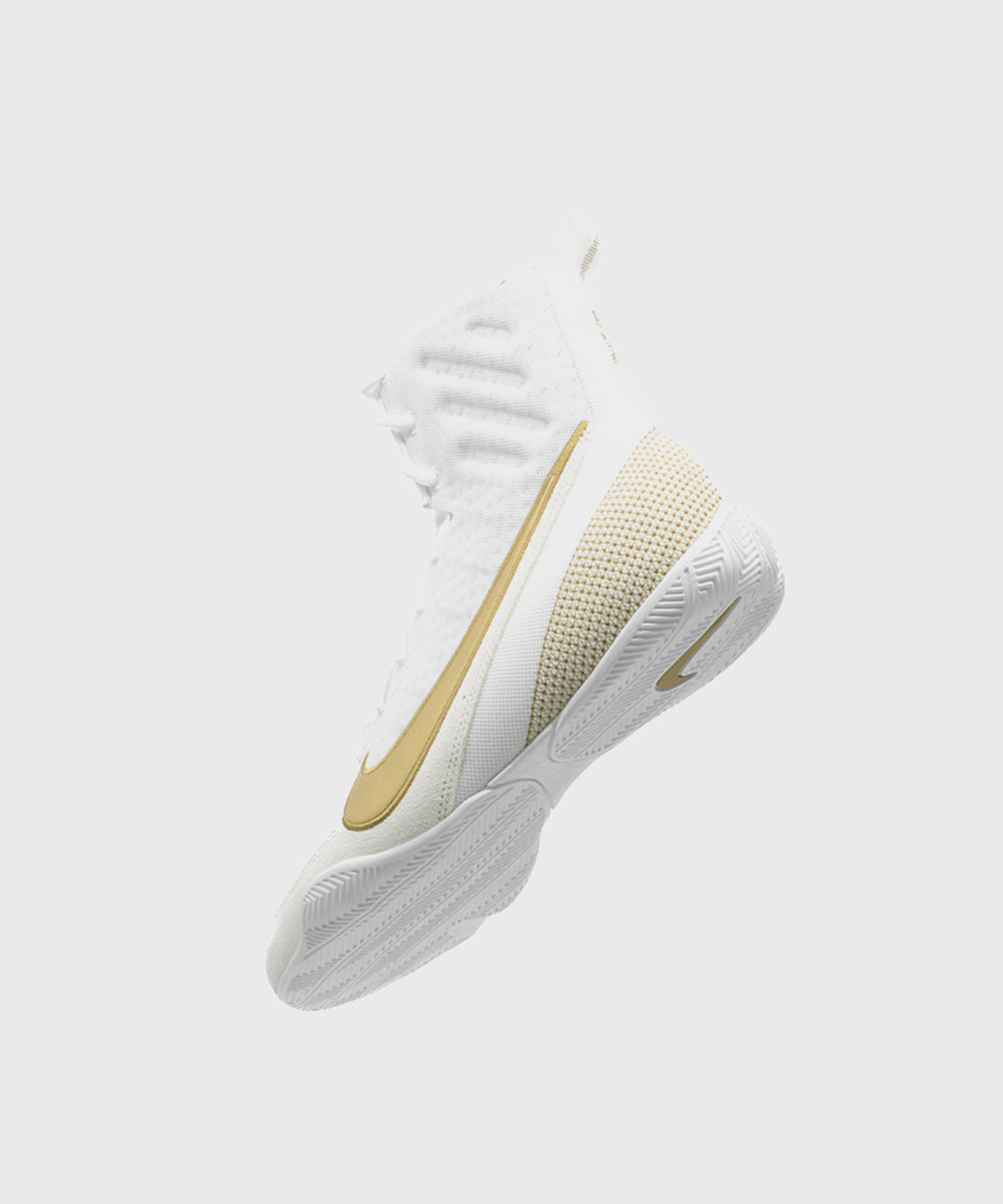 Nike Machomai 3 Mid-High Boxing Shoes - White/Gold
